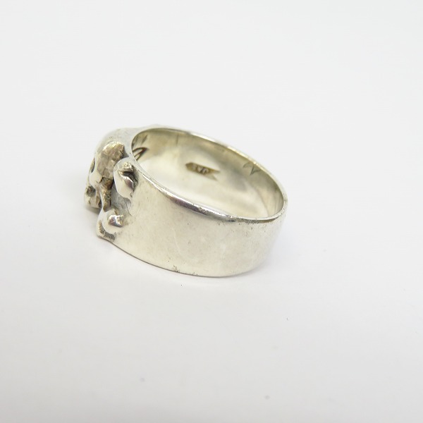 実際に弊社で買取させて頂いたCRAZY PIG/クレイジーピッグ SKULL&CROSS BINE/スカル＆クロス バイン リング #346 14号の画像 2枚目