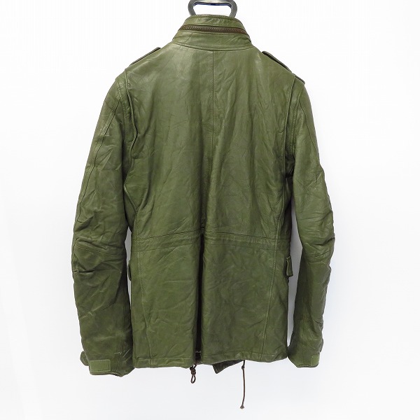 実際に弊社で買取させて頂いたjunhashimoto/ジュンハシモト レザージャケット M-65/48の画像 1枚目