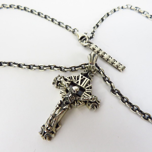 実際に弊社で買取させて頂いたDEAL DESIGN/ディールデザイン 12周年限定 クロックリバイブ スカル ペンダント/チェーン付き