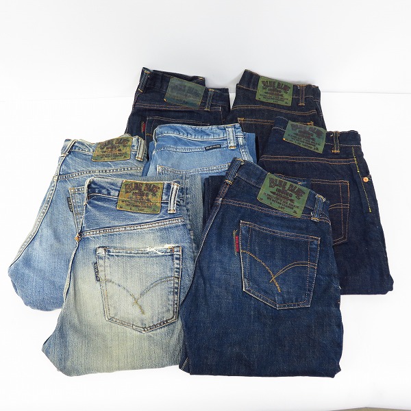 実際に弊社で買取させて頂いたBLUE BLUE/ブルーブルー デニムパンツ 2/29/30 7点セット