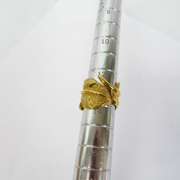 実際に弊社で買取させて頂いたBWL/ビルウォールレザー グラフィティーゴールドフェザーリング/12～13号の画像 8枚目