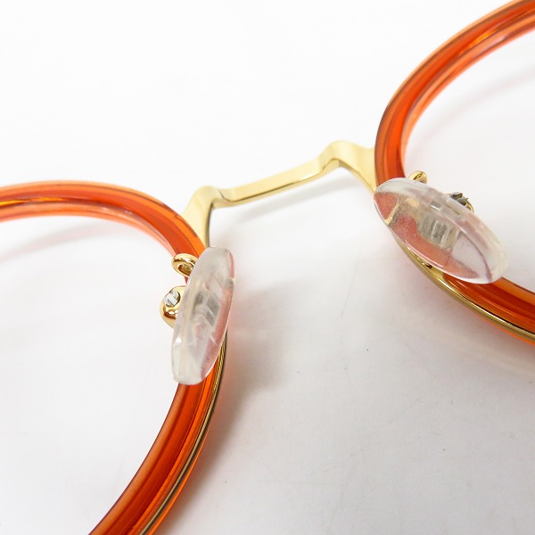実際に弊社で買取させて頂いたCELINE/セリーヌ 眼鏡/メガネフレーム オレンジ系×ゴールド CL-50001U/Col.042の画像 2枚目