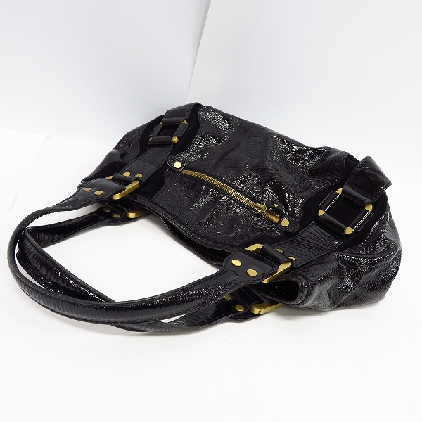 実際に弊社で買取させて頂いたJIMMY CHOO/ジミーチュウ エナメル（レザー ）ハンドバッグの画像 2枚目