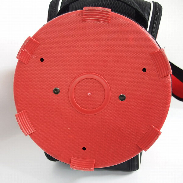 実際に弊社で買取させて頂いたLe coq sportif/ルコックスポルティフ 9型47インチ対応 キャディバッグ レッド×ブラック/QQ1143の画像 6枚目