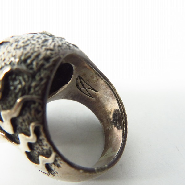 実際に弊社で買取させて頂いたCRAZY PIG/クレイジーピッグ フレイムドスカルリング 21号の画像 5枚目