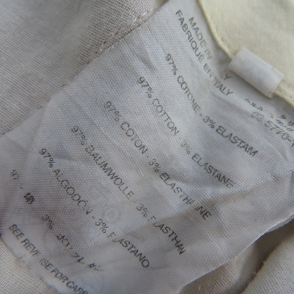 実際に弊社で買取させて頂いたHELMUT LANG/ヘルムートラング コットンチノパンツ 54の画像 4枚目