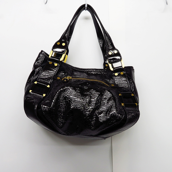 実際に弊社で買取させて頂いたJIMMY CHOO/ジミーチュウ エナメル（レザー ）ハンドバッグの画像 1枚目
