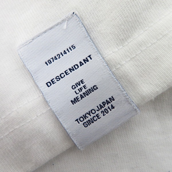実際に弊社で買取させて頂いたDESCENDANT/ディセンダント 半袖ポケットTシャツ ホワイト/2の画像 4枚目