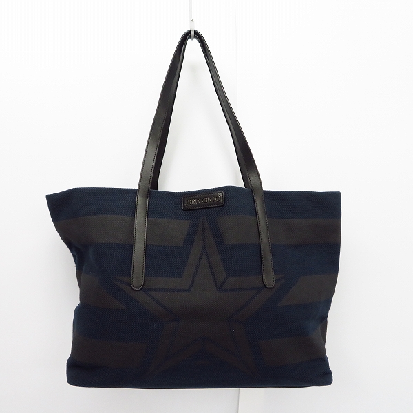 実際に弊社で買取させて頂いたJIMMY CHOO/ジミーチュウ 2017 スターロゴ キャンバス×レザー トートバッグ