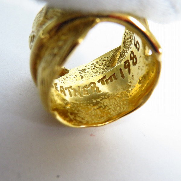 実際に弊社で買取させて頂いたBWL/ビルウォールレザー グラフィティーゴールドフェザーリング/12～13号の画像 5枚目