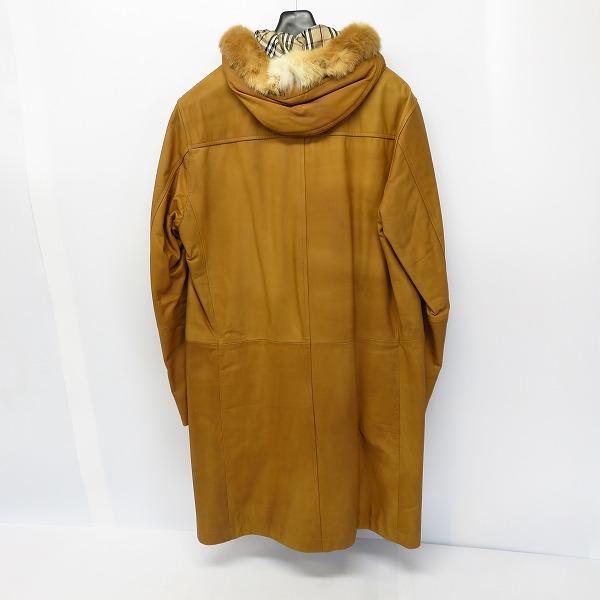 実際に弊社で買取させて頂いたBURBERRY BLACK LABEL/バーバリー ブラックレーベル レザーファーコート BMP28-533-43 Mの画像 1枚目