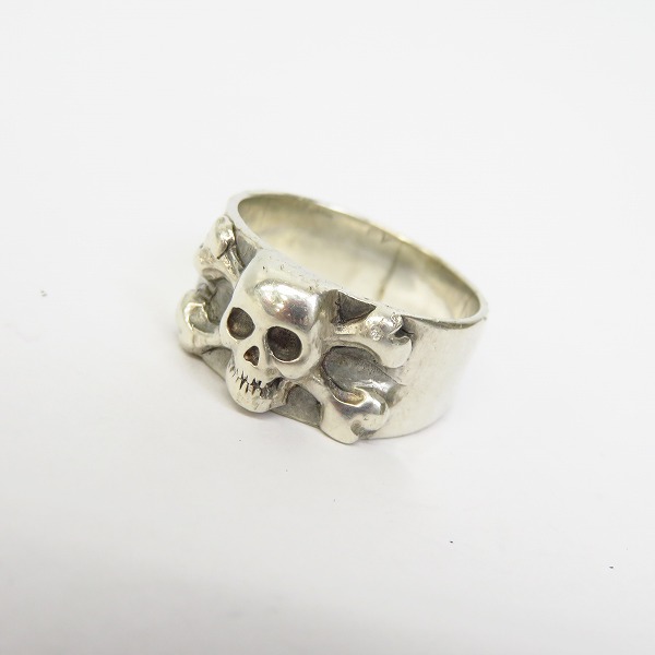 実際に弊社で買取させて頂いたCRAZY PIG/クレイジーピッグ SKULL&CROSS BINE/スカル＆クロス バイン リング #346 14号