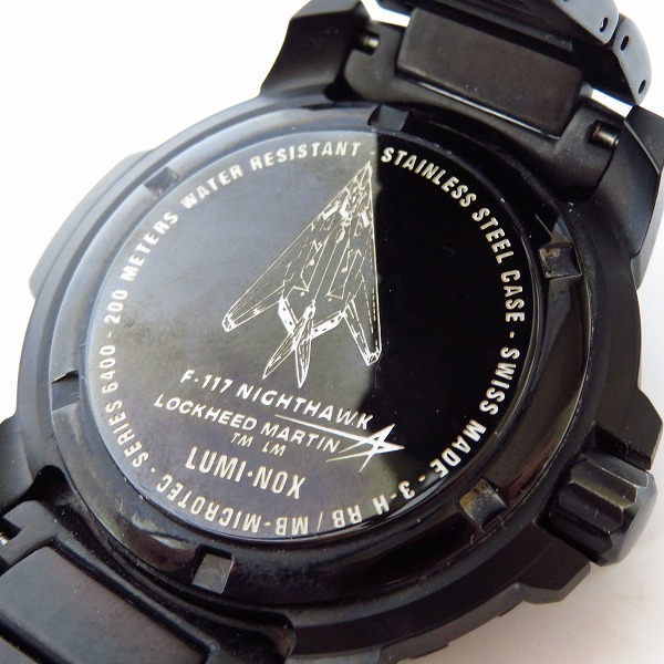 実際に弊社で買取させて頂いたLUMINOX/ルミノックス F-117 ナイトホーク 腕時計 6400-200【動作未確認】の画像 3枚目