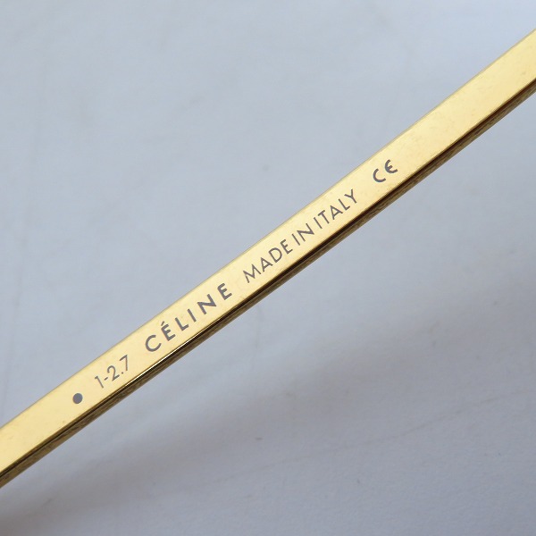 実際に弊社で買取させて頂いたCELINE/セリーヌ 眼鏡/メガネフレーム ブラック×ゴールド CL-50001U/Col.001の画像 4枚目