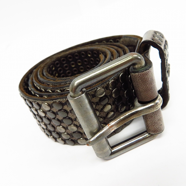 実際に弊社で買取させて頂いたHTC/エイチティーシー 6連スタッズレザーベルト 80/32