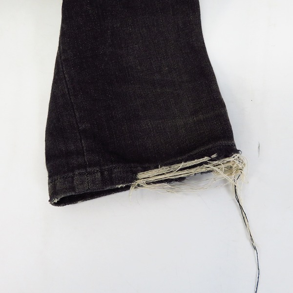 実際に弊社で買取させて頂いたBALMAIN/バルマン 18FW バイカークラッシュダメージデニムパンツ/POHT551C710V/28の画像 7枚目