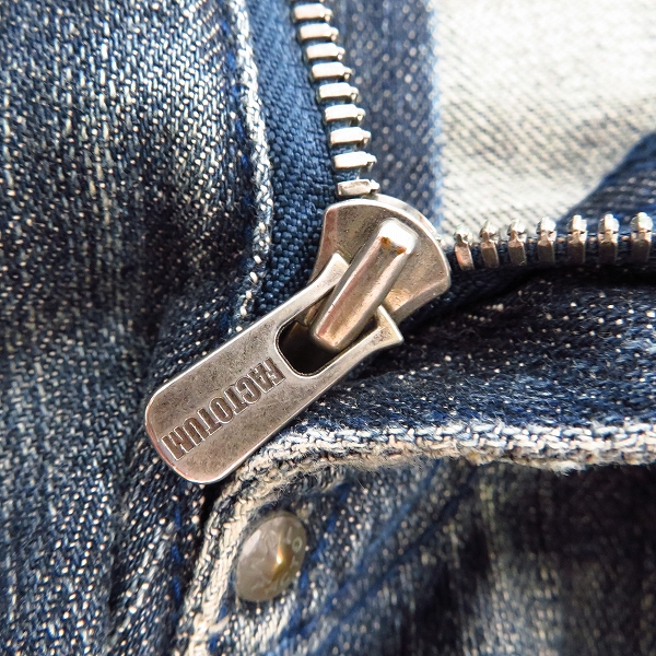 実際に弊社で買取させて頂いたFACTOTUM/ファクトタム レザーパッチ デニムパンツ/29の画像 6枚目