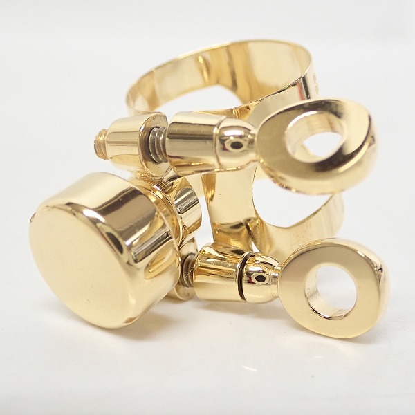 実際に弊社で買取させて頂いた【美品】BULLSEYE/ブルズアイ BULLS EX/ブルズEX SELMER SOP ソプラノサックス用 リガチャーの画像 3枚目