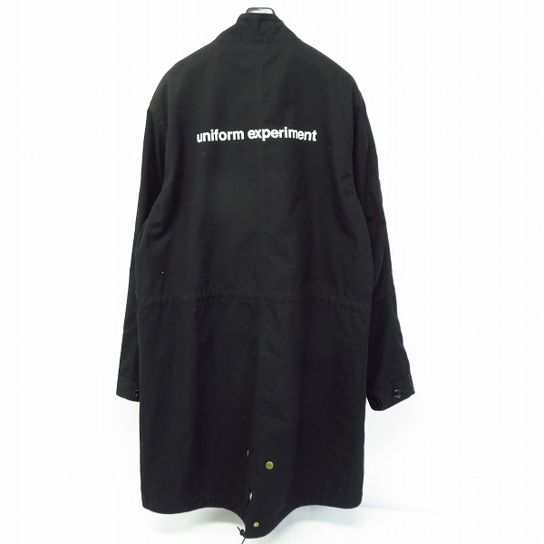 実際に弊社で買取させて頂いたuniform experiment/ユニフォームエクスペリメント STAND COLLAR COAT ブラック UE-189055/3の画像 1枚目