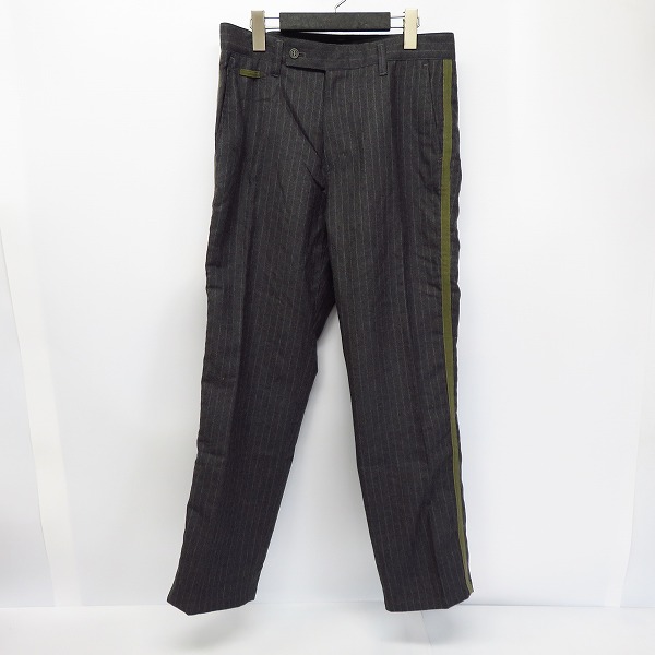 実際に弊社で買取させて頂いたHEAD PORTER PLUS/ヘッドポータープラス ライン ウールストライプ スラックス/M