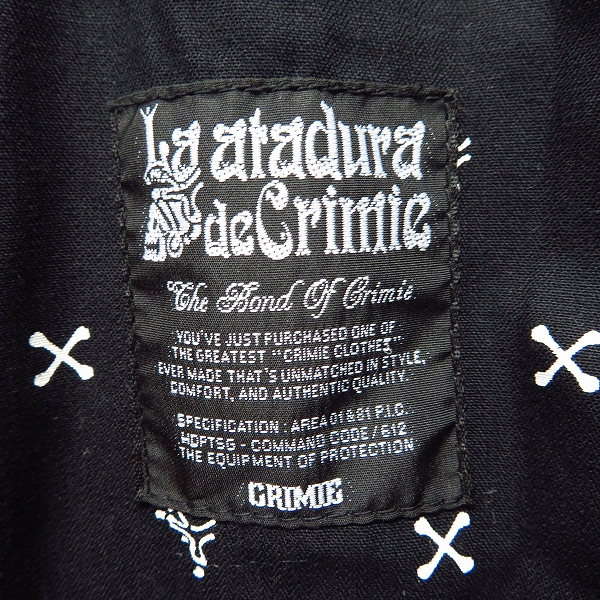 実際に弊社で買取させて頂いたCRIMIE/クライミー スカル総柄 ジップアップ フードジャケット/Mの画像 3枚目