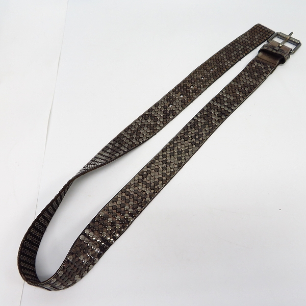 実際に弊社で買取させて頂いたHTC/エイチティーシー 6連スタッズレザーベルト 80/32の画像 4枚目