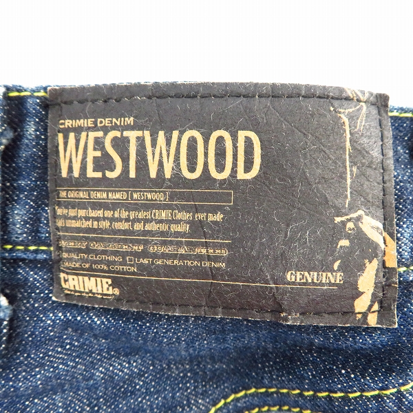 実際に弊社で買取させて頂いたCRIMIE/クライミー WESTWOOD デニムパンツ/W32の画像 3枚目