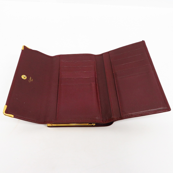 実際に弊社で買取させて頂いたCartier/カルティエ レザーウォレット/三つ折り財布の画像 3枚目