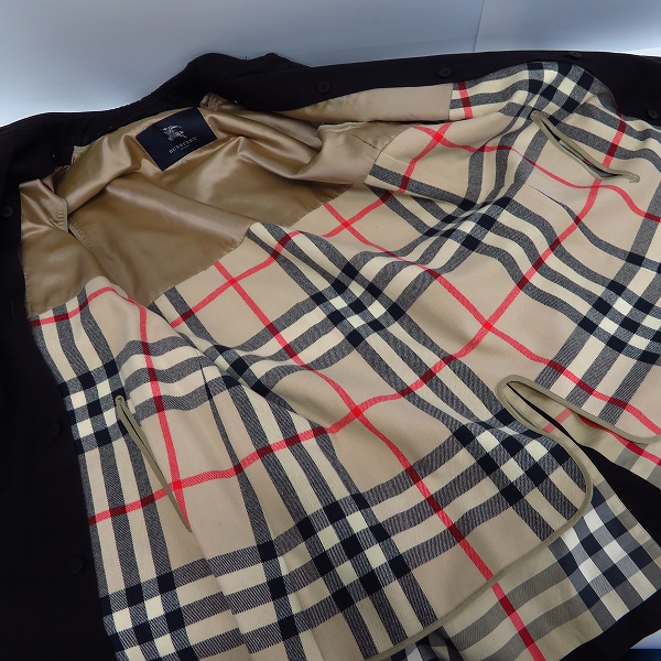 実際に弊社で買取させて頂いたBURBERRY LONDON/バーバリーロンドン トレンチコート 比翼ボタン ライナー付き コットン/Mの画像 3枚目