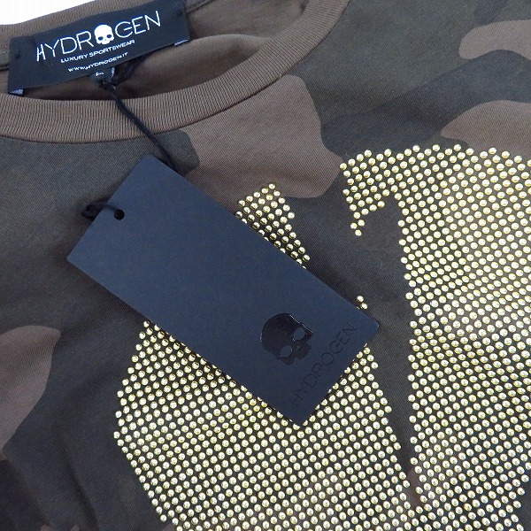 実際に弊社で買取させて頂いた【未使用】HYDROGEN/ハイドロゲン Tシャツ 長袖 カモフラ柄/L の画像 7枚目