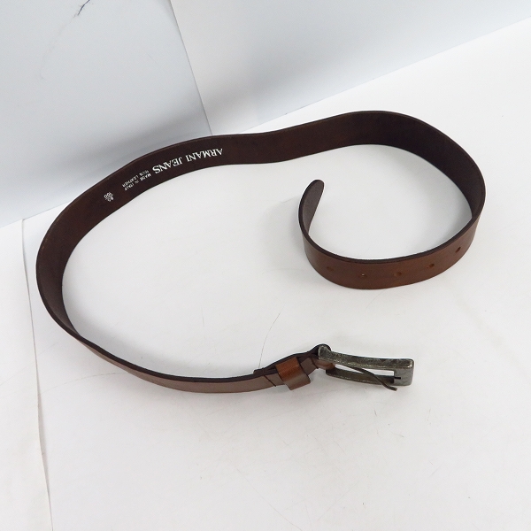 実際に弊社で買取させて頂いたARMANI JEANS/アルマーニジーンズ レザーベルト イタリア製の画像 5枚目