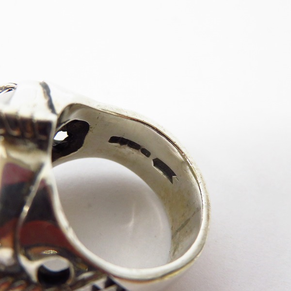 実際に弊社で買取させて頂いた【ギャラ付】CRAZY PIG/クレイジーピッグ フォークロウズアイリング ブルー/キャッツアイ 13.5号の画像 6枚目