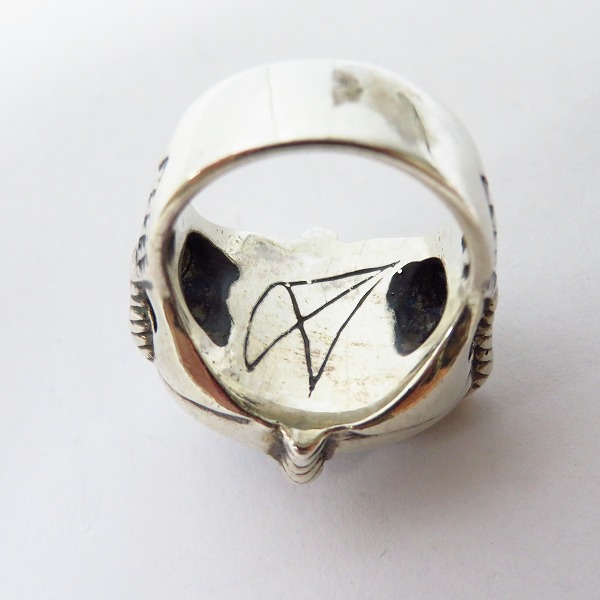 実際に弊社で買取させて頂いた【ギャラ付】CRAZY PIG/クレイジーピッグ フォークロウズアイリング ブルー/キャッツアイ 13.5号の画像 5枚目