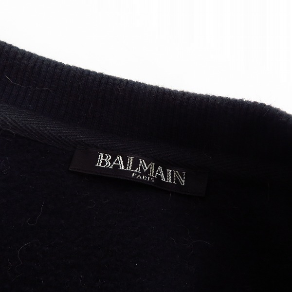 実際に弊社で買取させて頂いたBALMAIN/バルマン フロントロゴ 裏起毛スウェット W8H6279I350/Lの画像 2枚目