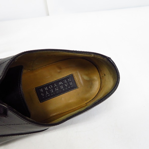 実際に弊社で買取させて頂いたBARNEYS NEWYORK/バーニーズニューヨーク ストレートチップシューズ セミスクエア イタリア製/41の画像 4枚目