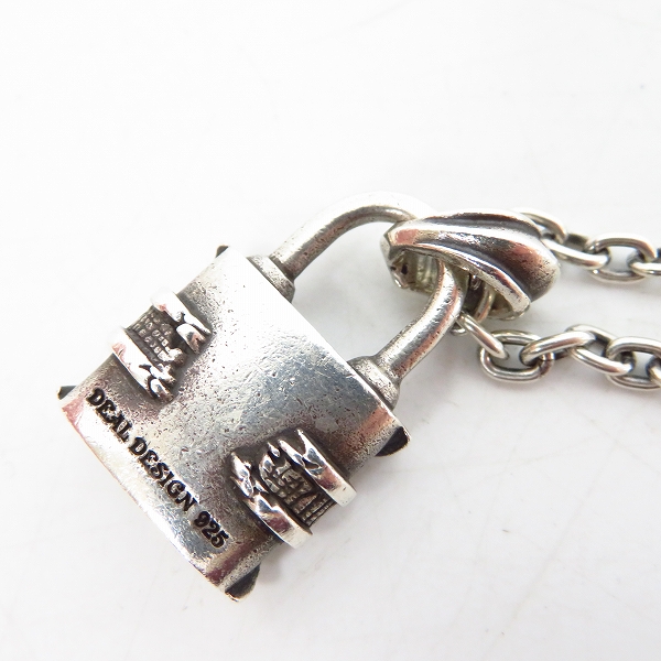 実際に弊社で買取させて頂いたDEAL DESIGN/ディールデザイン キングダムパドロック ネックレス チェーン付きの画像 1枚目