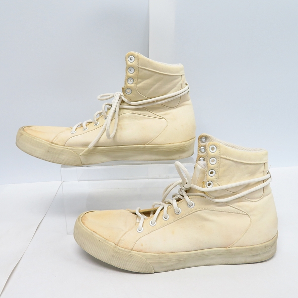 実際に弊社で買取させて頂いたJOHN LAWRENCE SULLIVAN/ジョンローレンスサリバン キャンバス レースアップ ハイカットスニーカー/10の画像 3枚目