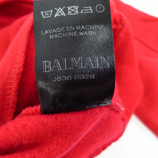 実際に弊社で買取させて頂いた【JPタグ】BALMAIN/バルマン ライダース ジップアップ パーカー/フーディー J636 B928/XSの画像 5枚目