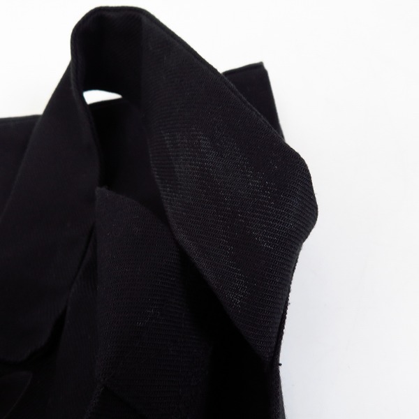 実際に弊社で買取させて頂いたMAISON KITSUNE/メゾンキツネ ロゴプリント オールブラックトートバッグの画像 7枚目