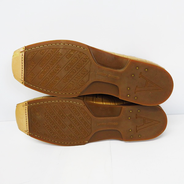 実際に弊社で買取させて頂いたGIORGIO ARMANI/ジョルジオアルマーニ クロコ型押しシューズ/40の画像 2枚目