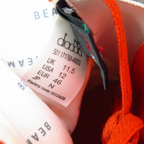 実際に弊社で買取させて頂いた【未使用】Diadora×BEAMS/ディアドラ×ビームス “N9000 BEAMS 40TH ANNIVERSARY”の画像 5枚目