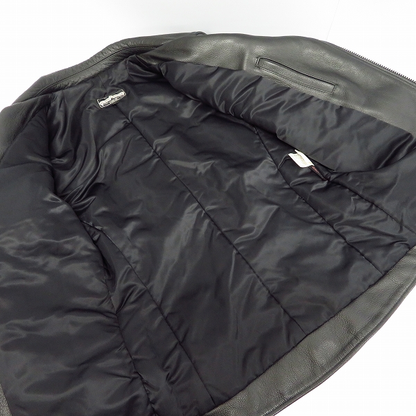 実際に弊社で買取させて頂いたBACK BONE/バックボーン カウレザー ダブルライダースジャケット BB09FW-LB01/Sの画像 3枚目
