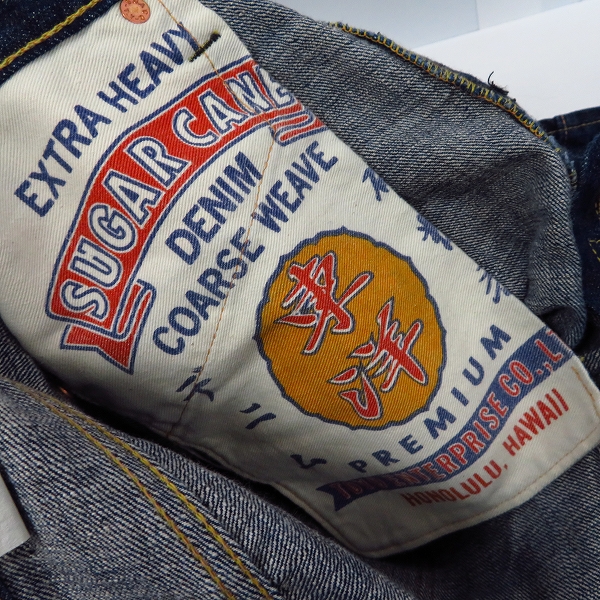 実際に弊社で買取させて頂いたSUGAR CANE/シュガーケーン ALOHA デニムパンツ/W36/L34の画像 6枚目