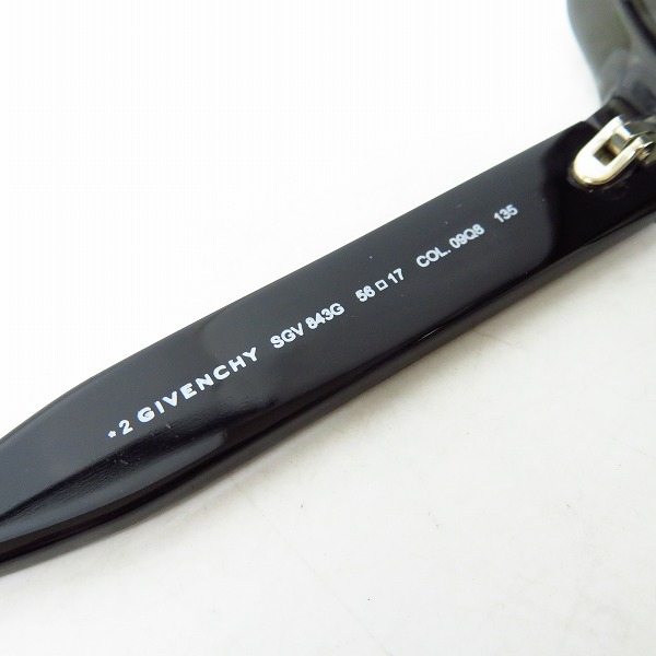 実際に弊社で買取させて頂いたGIVENCHY/ジバンシイ サングラス アイウエア SGV843Gの画像 3枚目