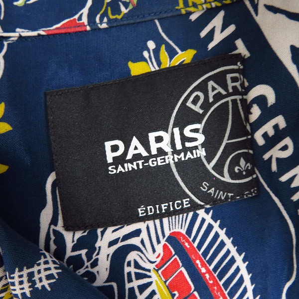 実際に弊社で買取させて頂いたEDIFICExPARIS SAINT-GERMAIN/エディフィス×パリサンジェルマン  半袖アロハシャツ レーヨン/Lの画像 2枚目