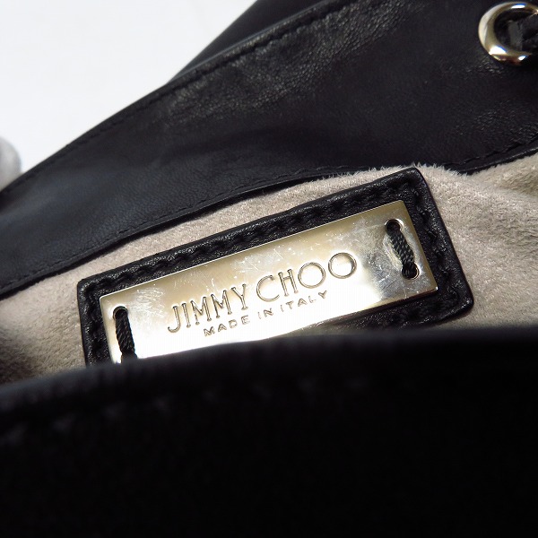 実際に弊社で買取させて頂いたJIMMY CHOO/ジミーチュウ スタッズ レザー チェーン リュック/バックパックの画像 4枚目