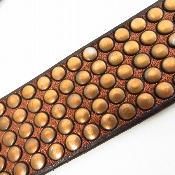 実際に弊社で買取させて頂いたHTC/エイチティーシー スタッズ レザーベルト 85/34の画像 4枚目