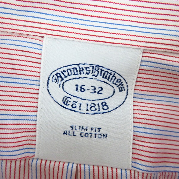 実際に弊社で買取させて頂いたBROOKS BROTHERS/ブルックスブラザーズ ストライプ/チェック 長袖シャツ/M/16-32/2点セットの画像 2枚目