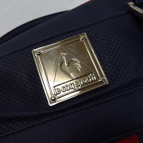 実際に弊社で買取させて頂いたLe coq sportif/ルコックスポルティフ シューズインショルダーストラップ付ボストンバッグ ネイビー×レッド/QQ2158の画像 7枚目