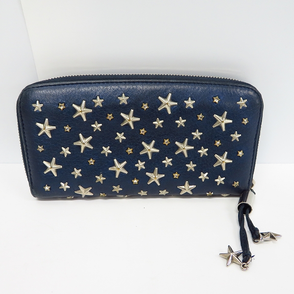 実際に弊社で買取させて頂いたJIMMY CHOO/ジミーチュウ 132 FILIPA PRT クリスタルスタースタッズ 長財布/ウォレット